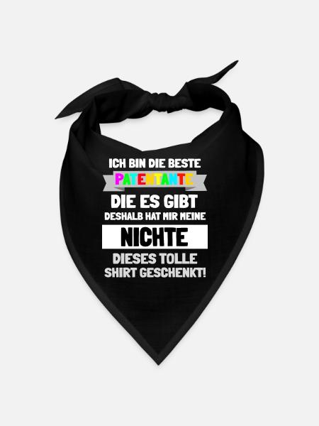 Die beste Patentante überhaupt - Bandana - Schwarz - Vorne
