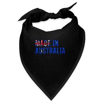 Australien Flagge Vintage - Bandana - Schwarz - Vorne