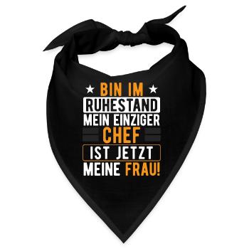 Rentner Pension Ruhestand Geschenk Mann Pensionist - Bandana - Schwarz - Vorne