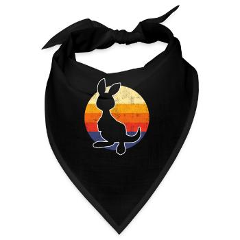 Australien Kangaroo Retro - Bandana - Schwarz - Vorne