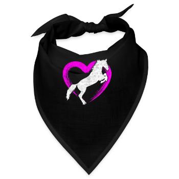 Pferd Pferdeliebe - Bandana - Schwarz - Vorne