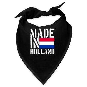 Holland Holländer Lustiger Spruch - Bandana - Schwarz - Vorne