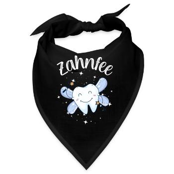 Zahnärztin Zahn Zähne Zahnarzt Zahnpflege Fasching - Bandana - Schwarz - Vorne