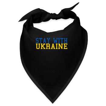 Ukraine Solidarität - Bandana - Schwarz - Vorne