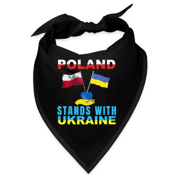 Ukraine Poland - Bandana - Schwarz - Vorne