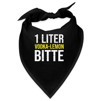 Mallorca Vodka Lemon Spruch - Bandana - Schwarz - Vorne