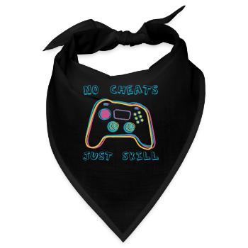 No Cheats Just Skill - Bandana - Schwarz - Vorne