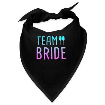 team bride - Bandana - Schwarz - Vorne