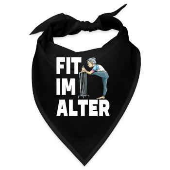 Fit im Alter für die Oma und Großmutter - Bandana - Schwarz - Vorne