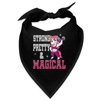 Strong Pretty and Magical - Bandana - Schwarz - Vorne