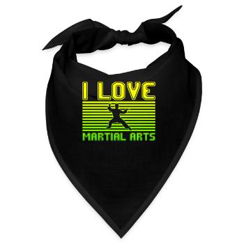 I love martial arts - Bandana - Schwarz - Vorne