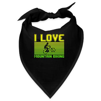 I love mountain biking - Bandana - Schwarz - Vorne