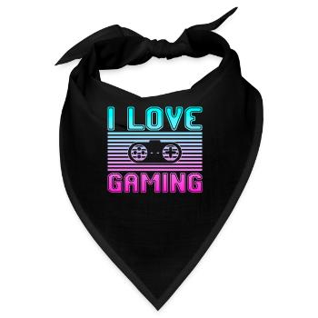 I love gaming - Bandana - Schwarz - Vorne