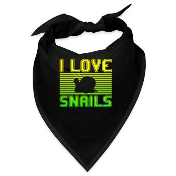I love snails - Bandana - Schwarz - Vorne