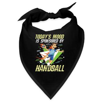 Today's Mood Is Sponsored By Handball - Bandana - Schwarz - Vorne