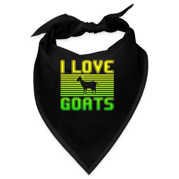I love goats - Bandana - Schwarz - Vorne