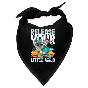 Release Your Little Wild für eine Dinosaurier - Bandana - Schwarz - Vorne