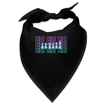 Schach - Bandana - Schwarz - Vorne