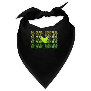 Eichhörnchen - Bandana - Schwarz - Vorne