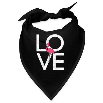 Flamingo - Bandana - Schwarz - Vorne