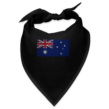 Australien Flagge - Bandana - Schwarz - Vorne