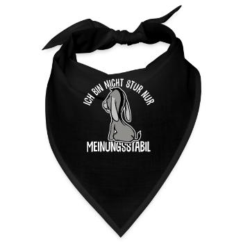 Ich bin nicht stur - nur meinungsstabil Esel - Bandana - Schwarz - Vorne