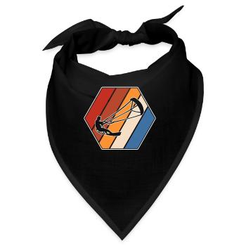 Kitesurfing Retro - Bandana - Schwarz - Vorne