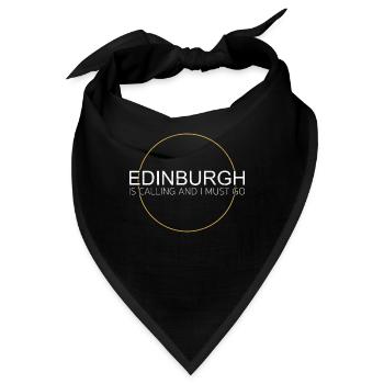 Edinburgh Spruch - Bandana - Schwarz - Vorne