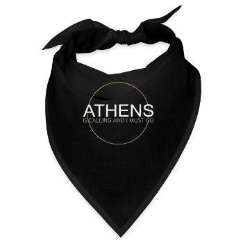 Athen Spruch - Bandana - Schwarz - Vorne