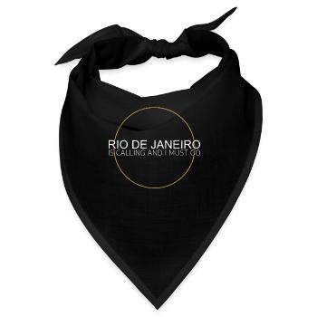 Rio de Janeiro Spruch - Bandana - Schwarz - Vorne