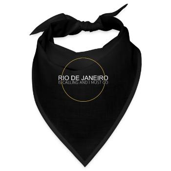 Rio de Janeiro Spruch - Bandana - Schwarz - Vorne