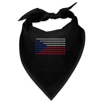 Tschechien Flagge - Bandana - Schwarz - Vorne