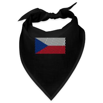 Tschechien Flagge - Bandana - Schwarz - Vorne