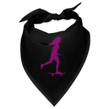 skating girl - Bandana - Schwarz - Vorne