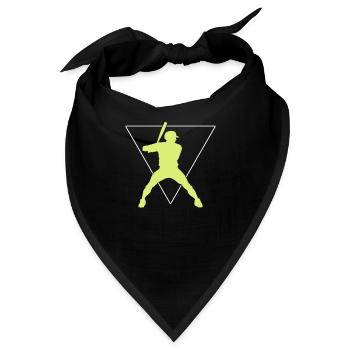 Baseball Logo - Bandana - Schwarz - Vorne