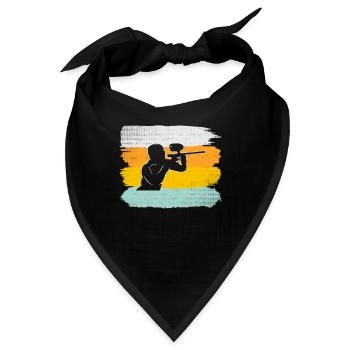 Paintball Retro - Bandana - Schwarz - Vorne
