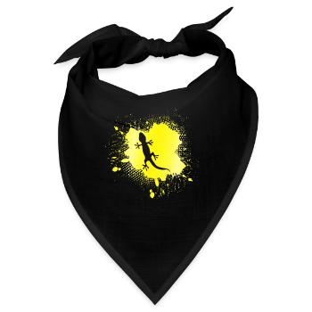 Eidechse - Bandana - Schwarz - Vorne