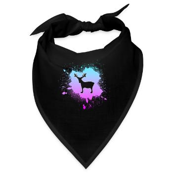 Elch - Bandana - Schwarz - Vorne