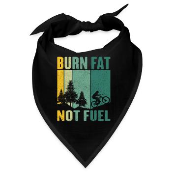 Fahrrad fahren Umweltschutz Sprit sparen Sport - Bandana - Schwarz - Vorne