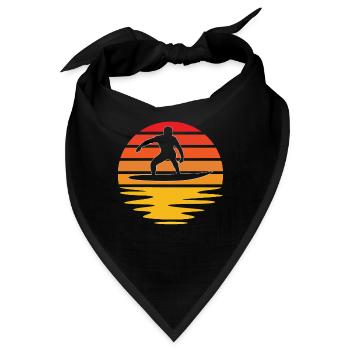 Surfen Retro - Bandana - Schwarz - Vorne