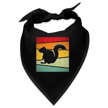 Eichhörnchen retro - Bandana - Schwarz - Vorne