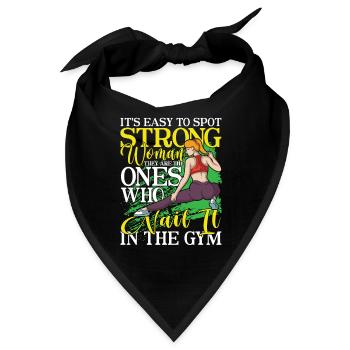 It's Easy To Spot Strong Woman - Bandana - Schwarz - Vorne