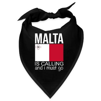 Malta Spruch - Bandana - Schwarz - Vorne