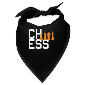 Schach - Bandana - Schwarz - Vorne