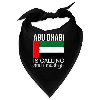 Abu Dhabi Spruch - Bandana - Schwarz - Vorne