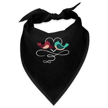 verliebtes Pärchen - Bandana - Schwarz - Vorne