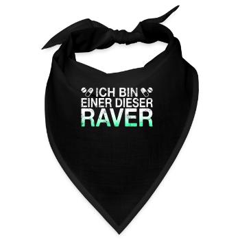 Raven Raver Spruch - Bandana - Schwarz - Vorne