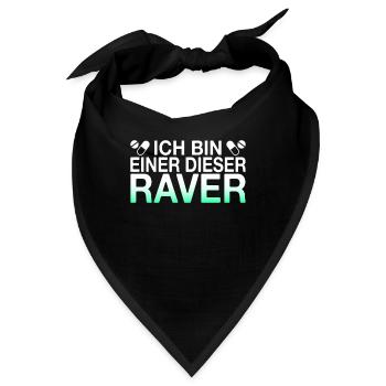 Raven Raver Spruch - Bandana - Schwarz - Vorne