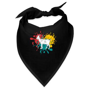 Ziege Silhouette - Bandana - Schwarz - Vorne