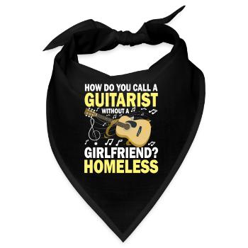 Guitarist Without A Girlfriend Homeless - Bandana - Schwarz - Vorne